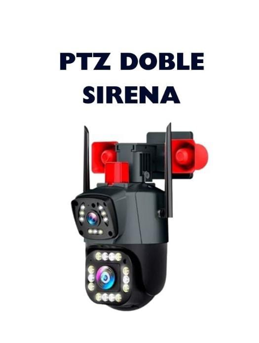 ptz doble camara Sirena y Bocina